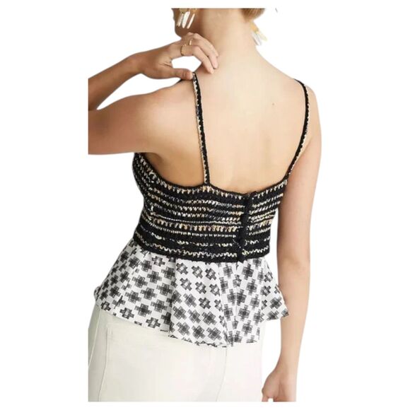 By Anthropologie Freida Layered Sweater Tank Top Cut Out Knit Size Small - Picture 7 of 9